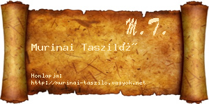 Murinai Tasziló névjegykártya